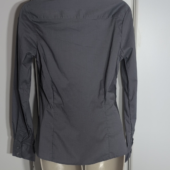 Doublju Gray Women's Button-Down Shirt - Picture 3 of 6